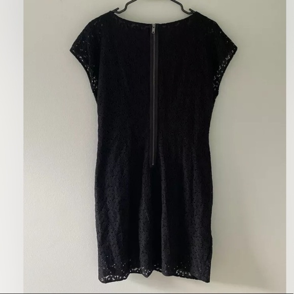 DKNYC Black Eyelet Cut Out Cap Sleeve Dress 12 - Picture 3 of 8